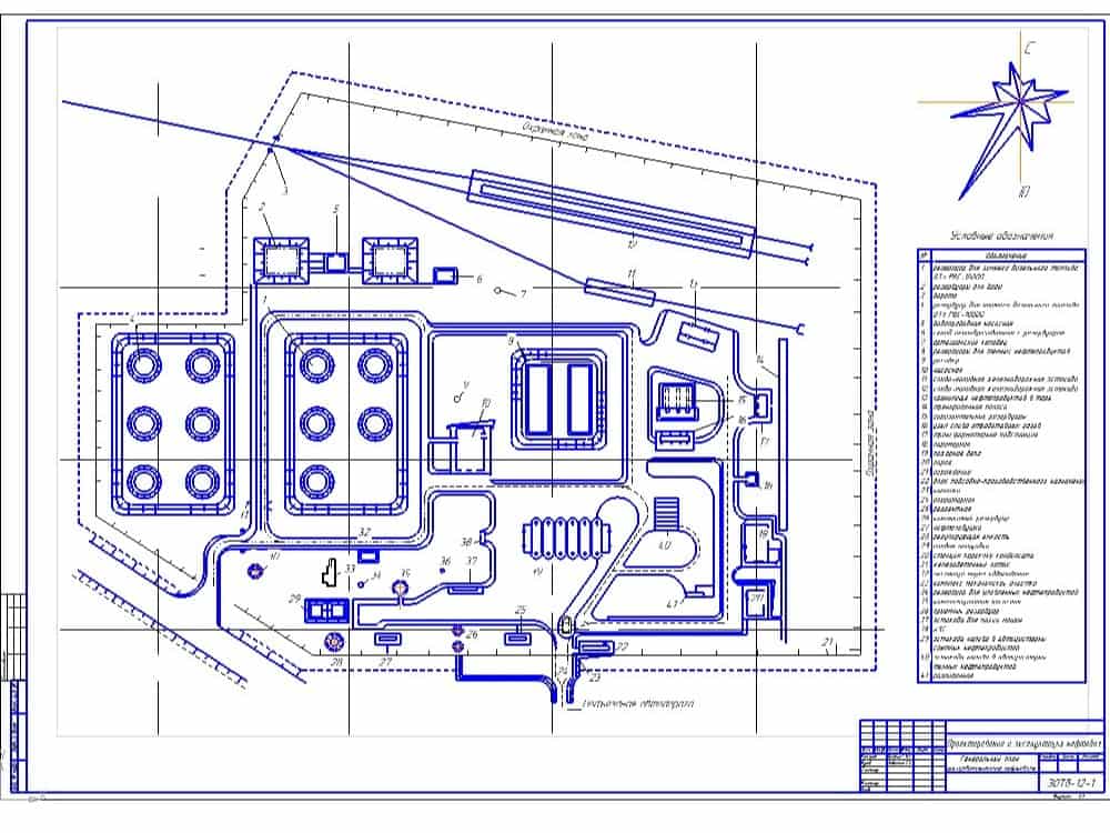Генеральный план битумной базы